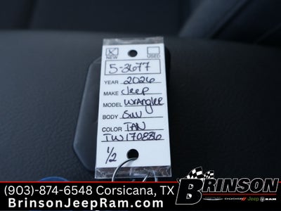 2026 Jeep Wrangler WRANGLER 4-DOOR SPORT S