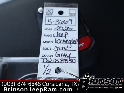 2026 Jeep Wrangler WRANGLER 4-DOOR SPORT S