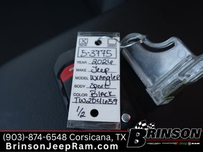 2026 Jeep Wrangler WRANGLER 4-DOOR SPORT