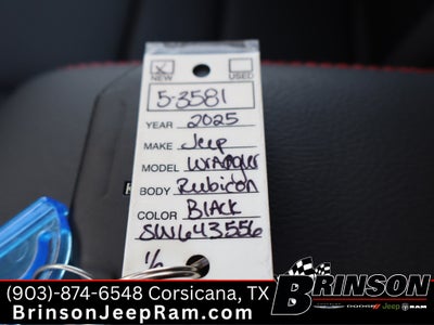 2025 Jeep Wrangler WRANGLER 4-DOOR RUBICON X