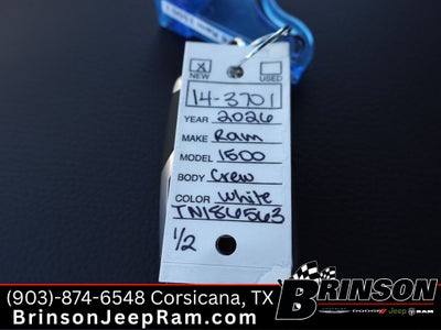 2026 RAM Ram 1500 RAM 1500 LONE STAR CREW CAB 4X4 5'7' BOX