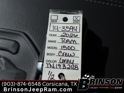 2026 RAM Ram 1500 RAM 1500 LARAMIE CREW CAB 4X4 5'7' BOX