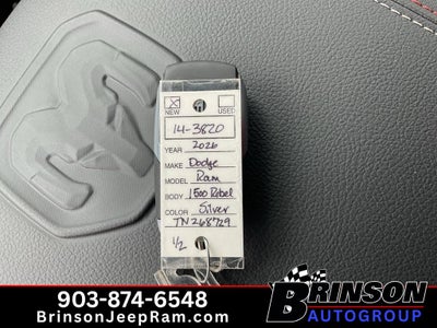 2026 RAM Ram 1500 RAM 1500 REBEL CREW CAB 4X4 5'7' BOX