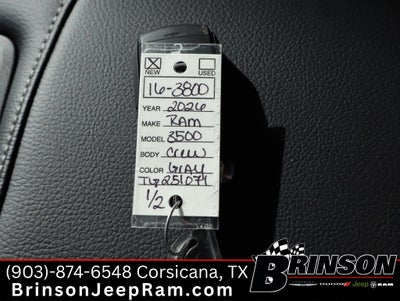 2026 RAM Ram 3500 RAM 3500 TRADESMAN CREW CAB 4X4 8' BOX