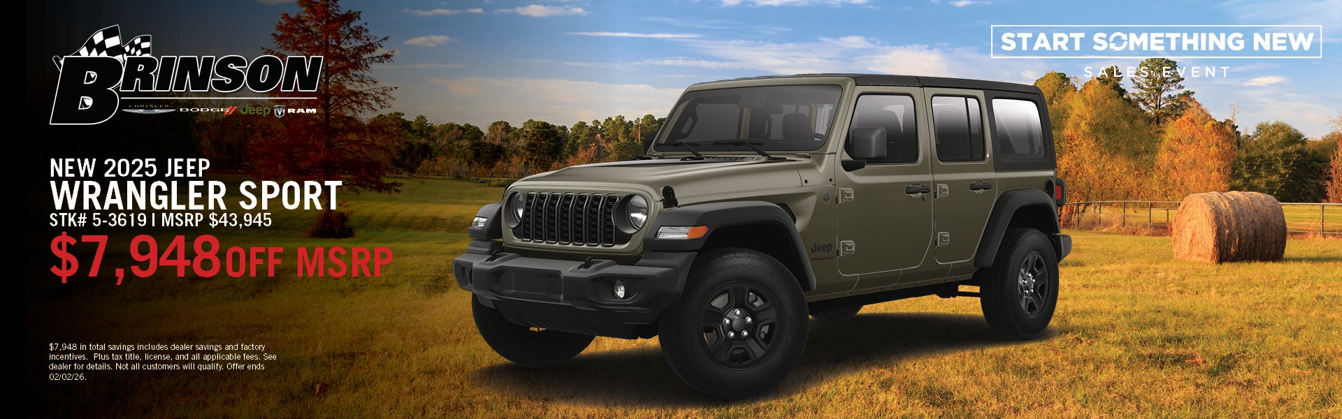 New 2025 Jeep WRANGLER SPORT