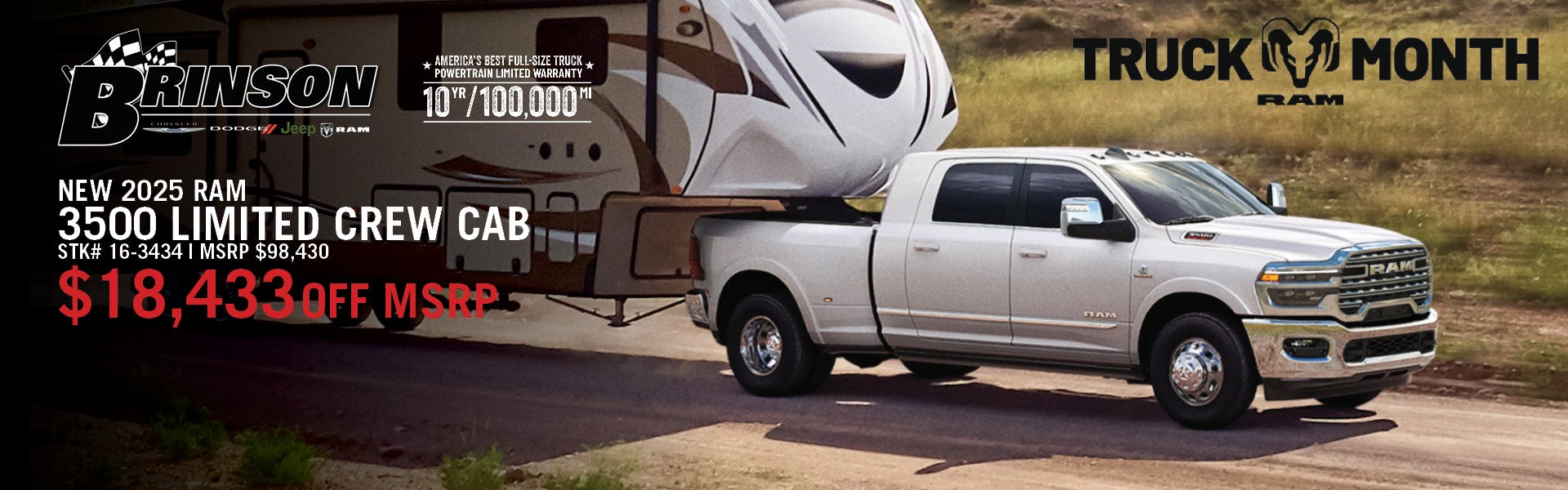 New 2025 RAM 3500 LIMITED CREW CAB